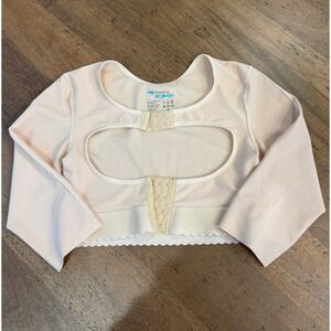 Marena Recovery Compression Vest Beige Nude Open Bust 3/4 Sleeves Size XL